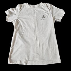 Ariat Cream Short-Sleeve Kids Tee with Small Chest Logo